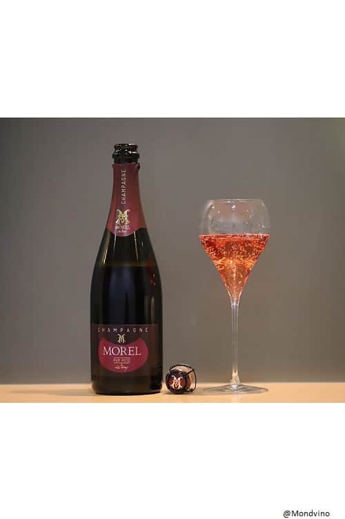 Champagne Pur Rosé Morel Verre